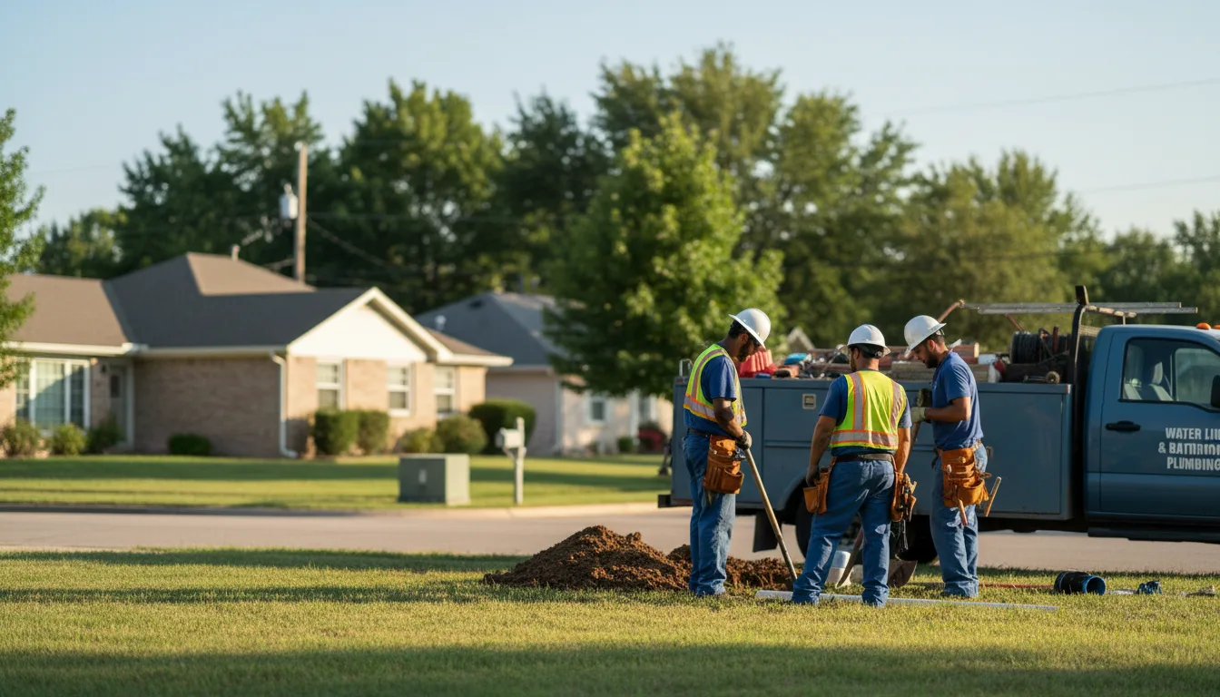 Residential water line and bathroom plumbing service in Mentor, OH